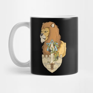 Lion of juda, Israel. IDF emblem. Mug